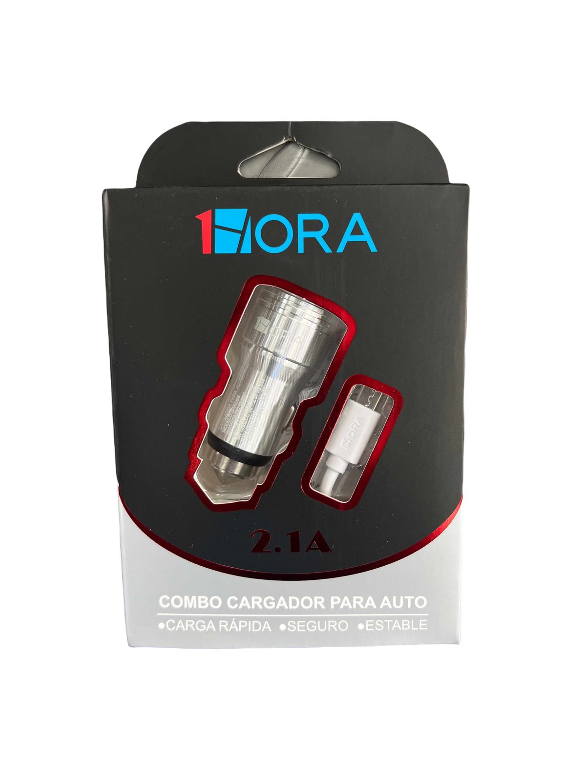Cargador 1hora Carro de con Micro USB V8 para Color Gris