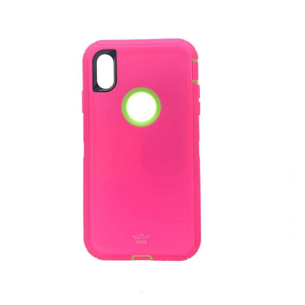 Case El Rey Defender | iPhone XS Max | Rosado/verde