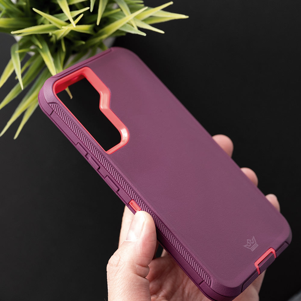 Case el Rey Defender Rojo/Rosado para Samsung S22 Plus — foto 6
