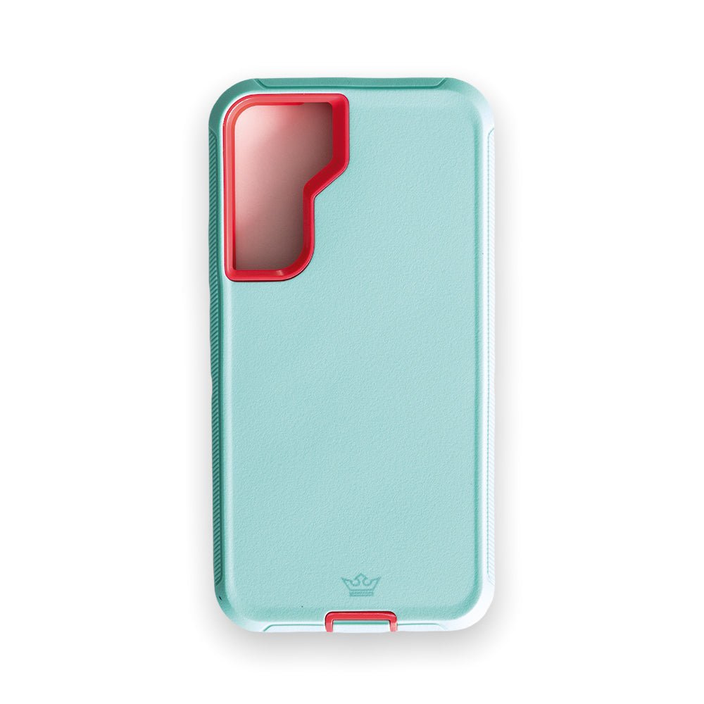 Case El Rey Defender | Samsung S22 Plus | Turquesa/rosado