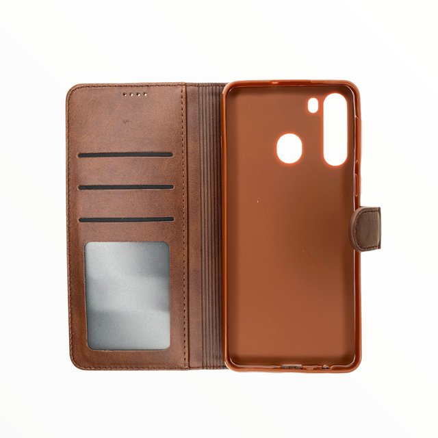 Estuche Carteras LC Imeeke Folio Libreta con Porta Tarjeta Samsung A21 Color Cafe — foto 3