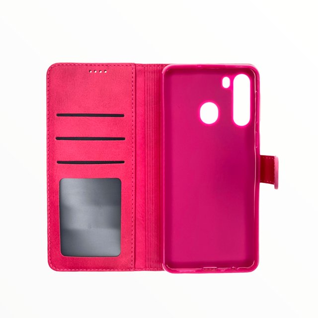 Estuche Carteras LC Imeeke Folio Libreta con Porta Tarjeta Samsung A21 Color Rosado — foto 3