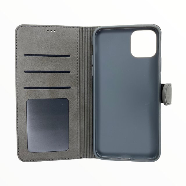 Estuche Carteras LC Imeeke Folio Libreta con Porta Tarjeta Apple iPhone 12 Mini Color Gris — foto 3