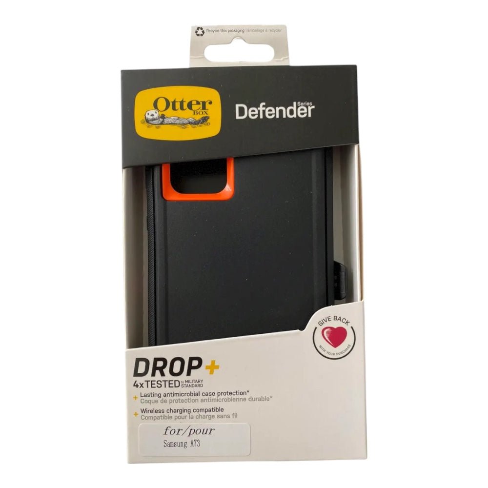 Case OtterBox Defender | Samsung A73 | Negro / Naranja