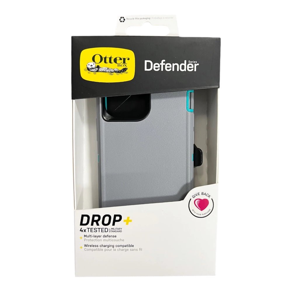 Case OtterBox Defender | iPhone 13 Pro Max | Gris/turquesa