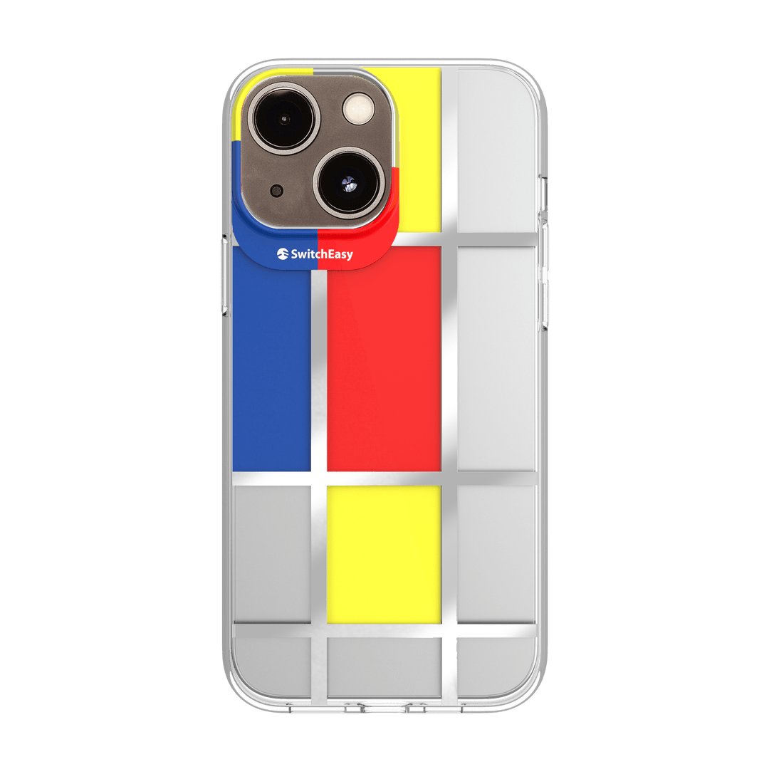 Estuche Clásico SwitchEasy Artist Double In Mold Decoration Case Apple iPhone 13 Color Mondrian Color Madarina