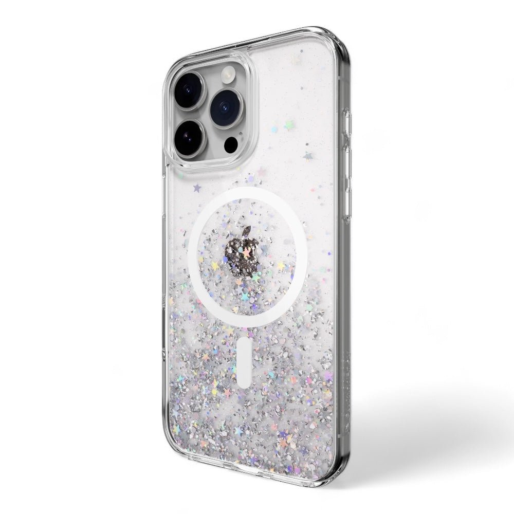 Estuche SwitchEasy Starfield iPhone 16 Pro Starfield M 3d Glitter Shockproof Case Color Transparente — foto 2