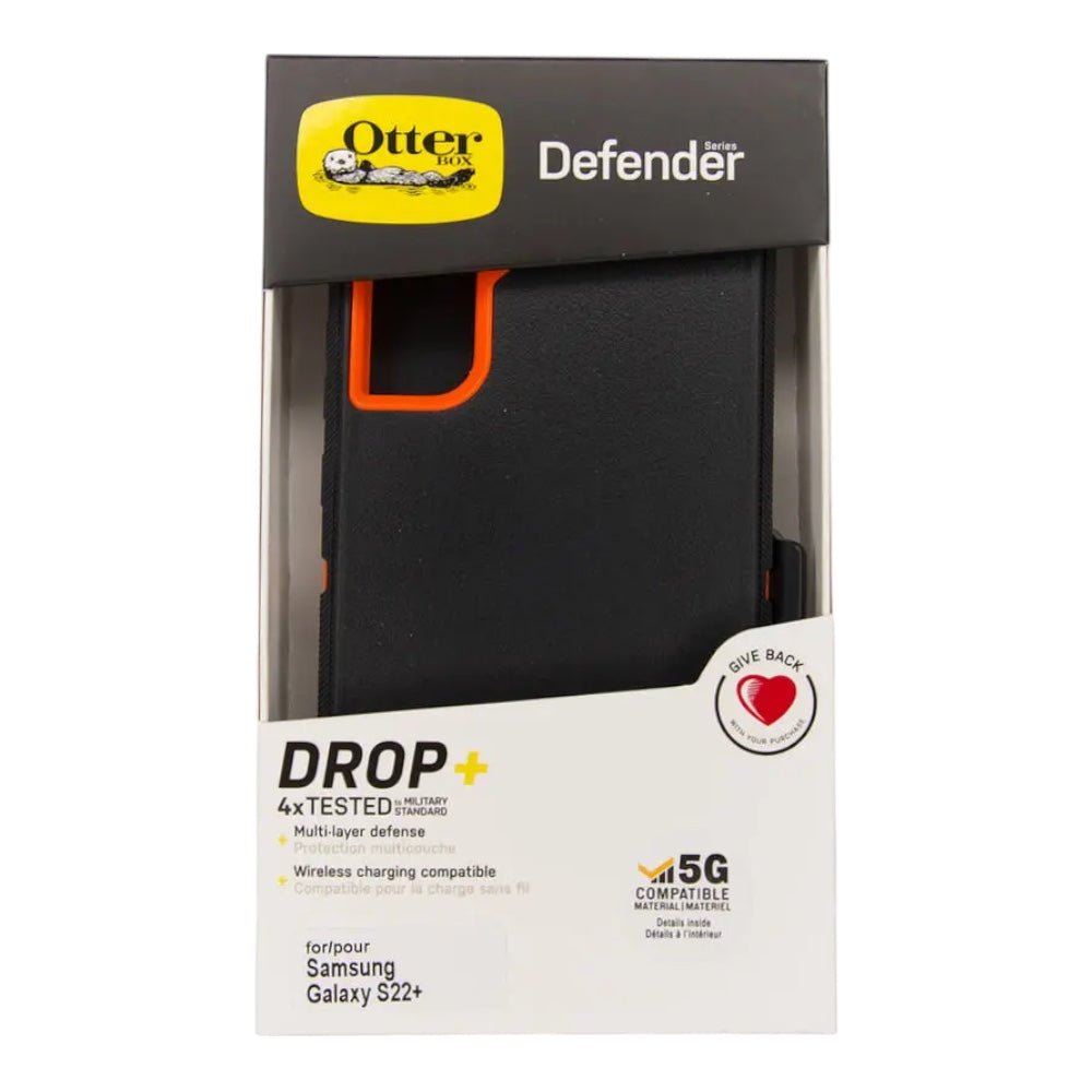 Case OtterBox Defender - Samsung S22 Plus Negro/Naranja