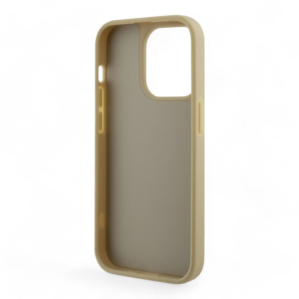 Estuche GUESS Hard Case iPhone 15 Pro Pc/tpu Gold Hard Case Rhinestone Triangle Color Dorado — foto 3