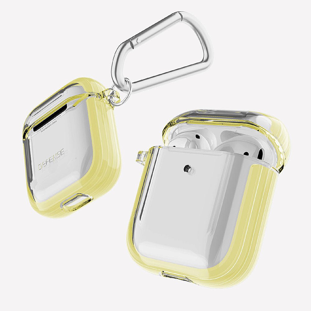 Estuche Protección Xdoria Defense Clear For AirPods 1 / 2 Apple Gen 1 , Gen 2 Color Amarillo