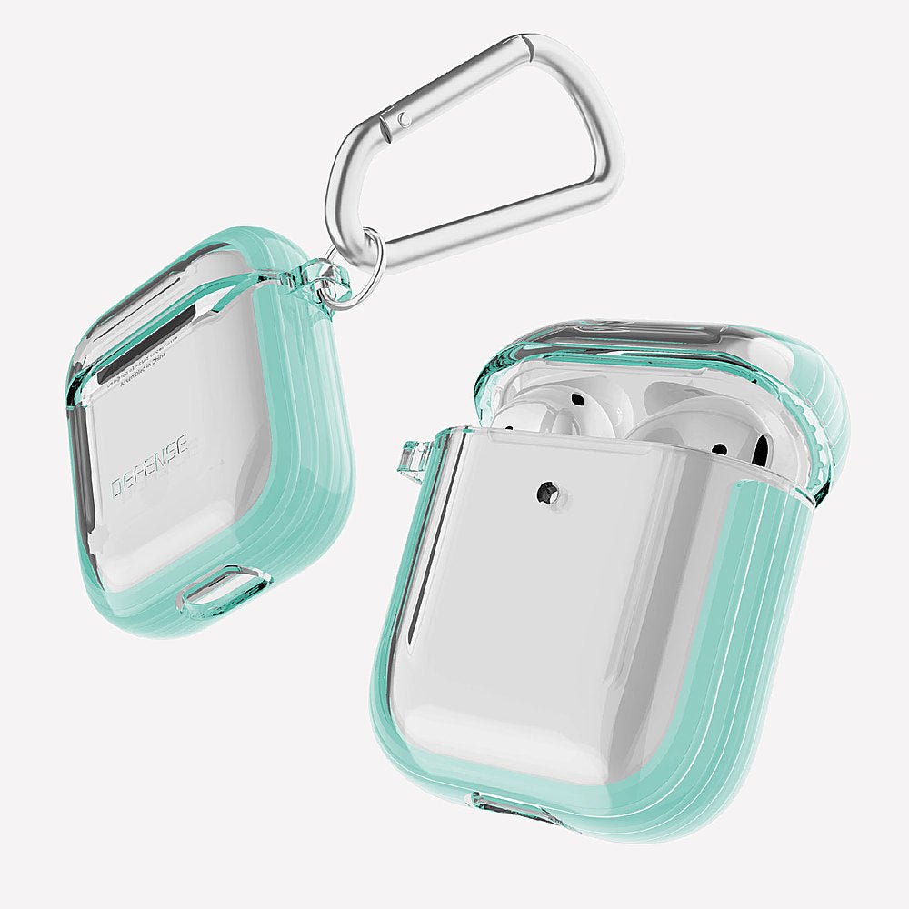 Estuche Protección Xdoria Defense Clear For AirPods 1 / 2 Apple Gen 1 , Gen 2 Color Turquesa