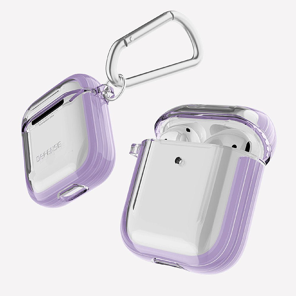 Estuche Protección Xdoria Defense Clear para AirPods 1/2 - Morado