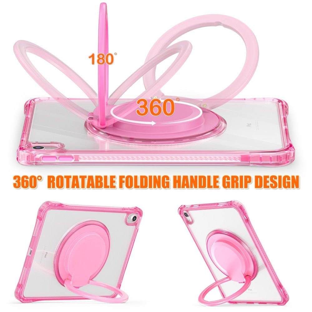Estuche Transparent B Series Modelo iPad 10 Th Color Fucsia con Strap — foto 2
