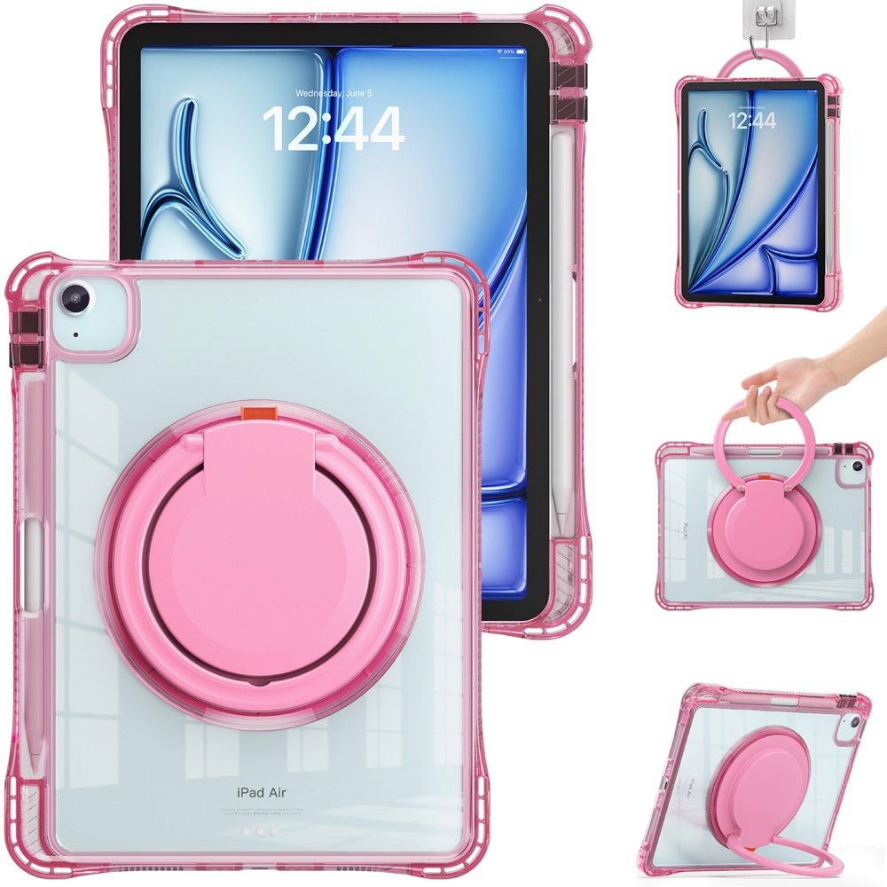 Estuche Transparent B Series Modelo iPad Air 11 2024 Color Fucsia con Strap — foto 2