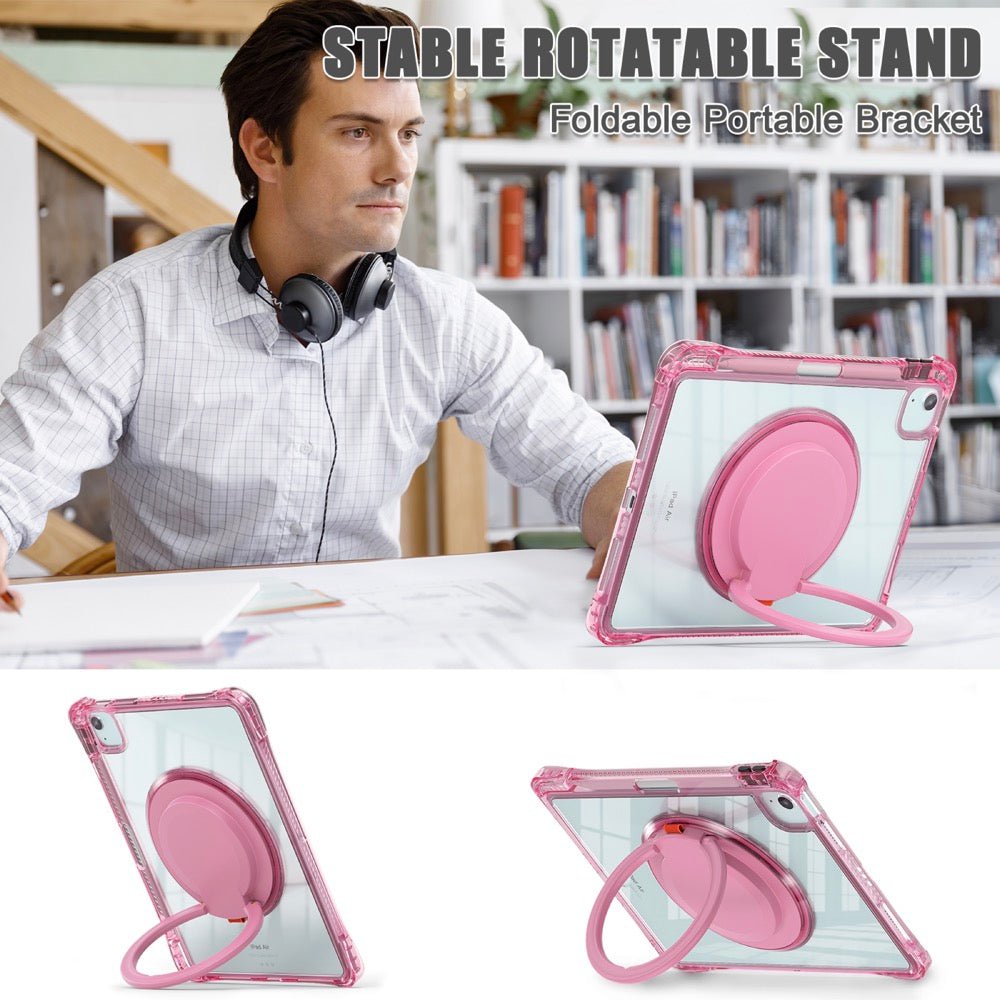 Estuche Transparent B Series Modelo iPad Air 11 2024 Color Fucsia con Strap — foto 3