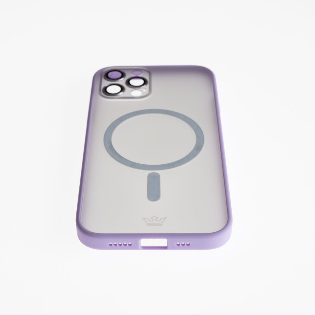 Estuche Vidrio Templado El Rey MagSafe con Marco de Vidrio Templado de Cámara Trasera Apple iPhone 12 Pro Color Morado — foto 5