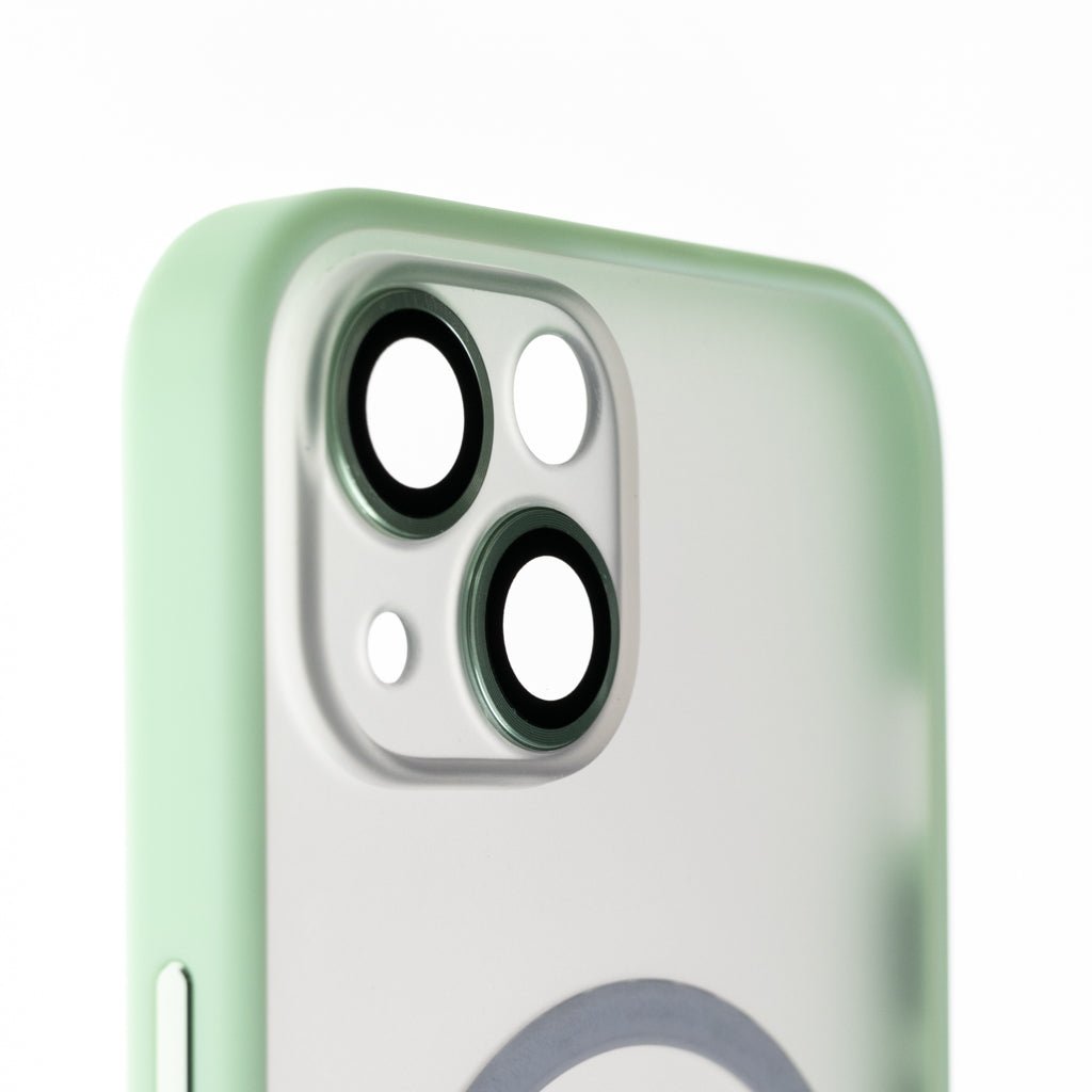 Estuche Vidrio Templado El Rey MagSafe con Marco de Vidrio Templado de Cámara Trasera Apple iPhone 13 Color Verde — foto 4