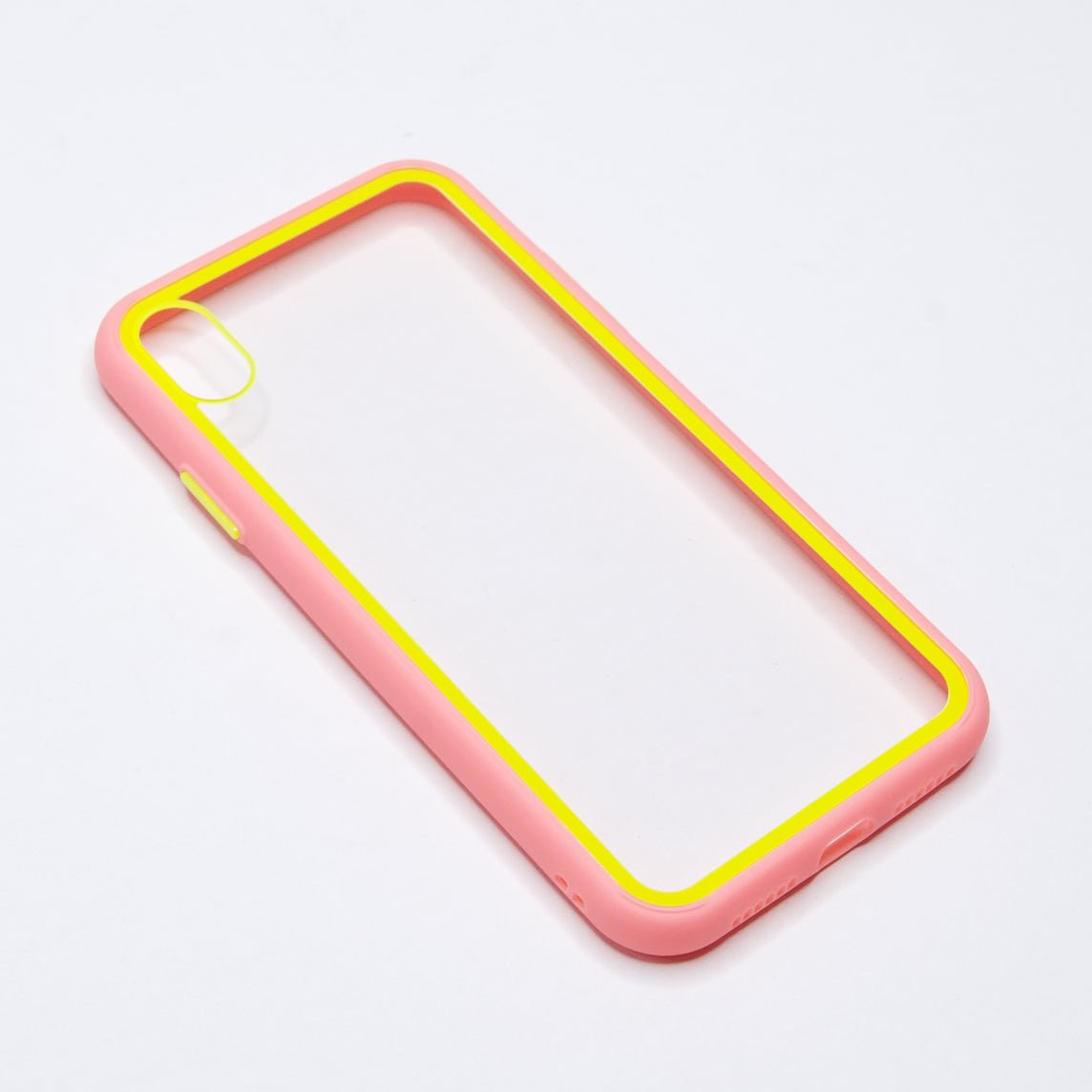 Estuche Transparente El Rey Apple iPhone Xs Max Color Rosado / Transparente