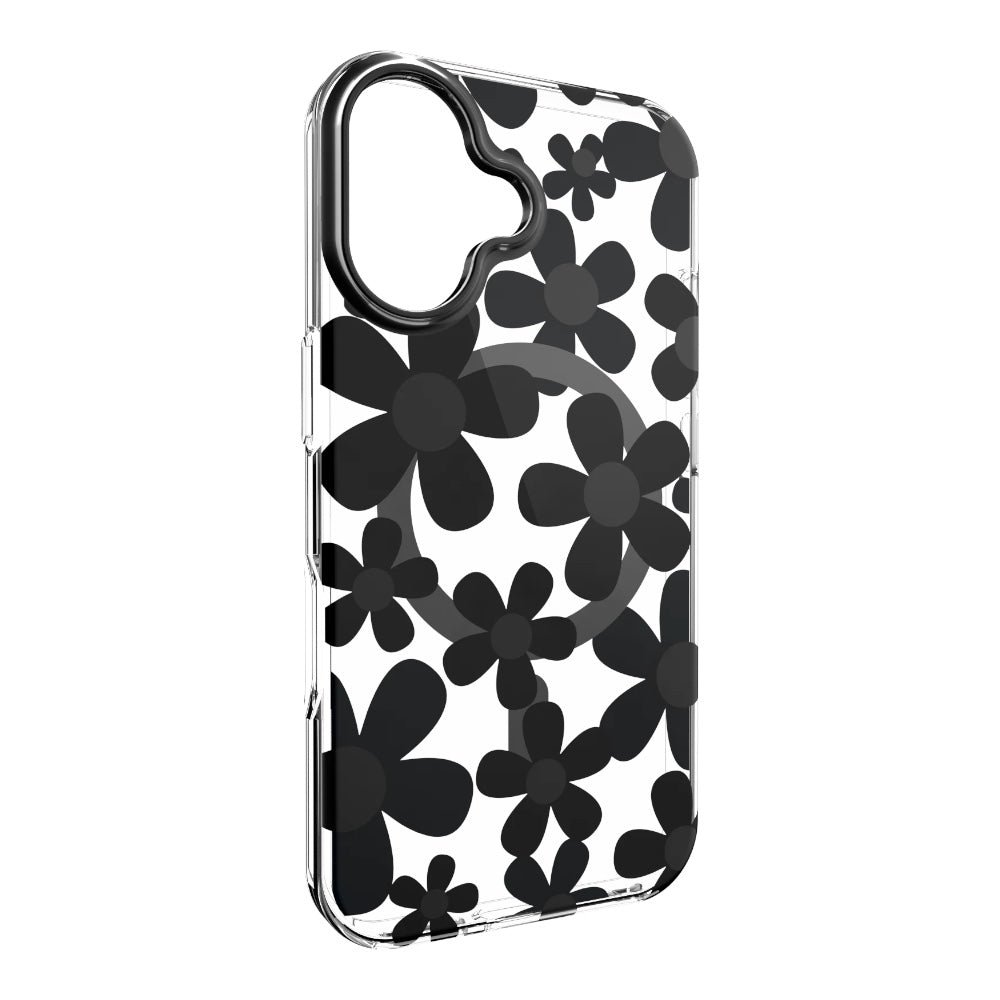 Estuche SwitchEasy Skin iPhone 16 Plus Fleur M 3d Patterned Shockproof Case For 2024 iPhone 2 Lenses Large Color Negro — foto 3