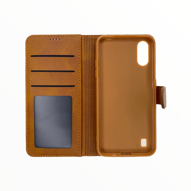 Estuche Carteras LC Imeeke Folio Libreta con Porta Tarjeta Samsung A01 Color Cafe — foto 3