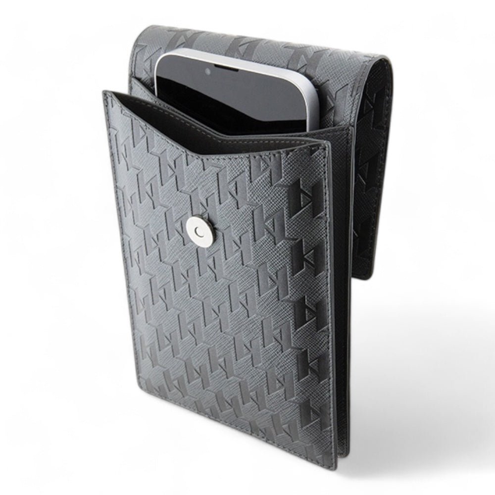 Estuche Karl Lagerfeld Wallet Saffiano Mono Ikonik Silver Universal Color Gris — foto 3