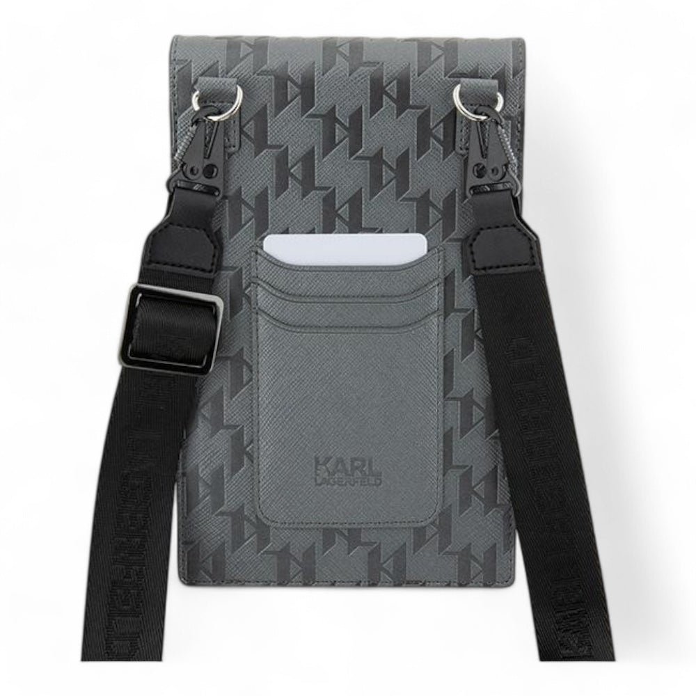 Estuche Karl Lagerfeld Wallet Saffiano Mono Ikonik Silver Universal Color Gris — foto 4