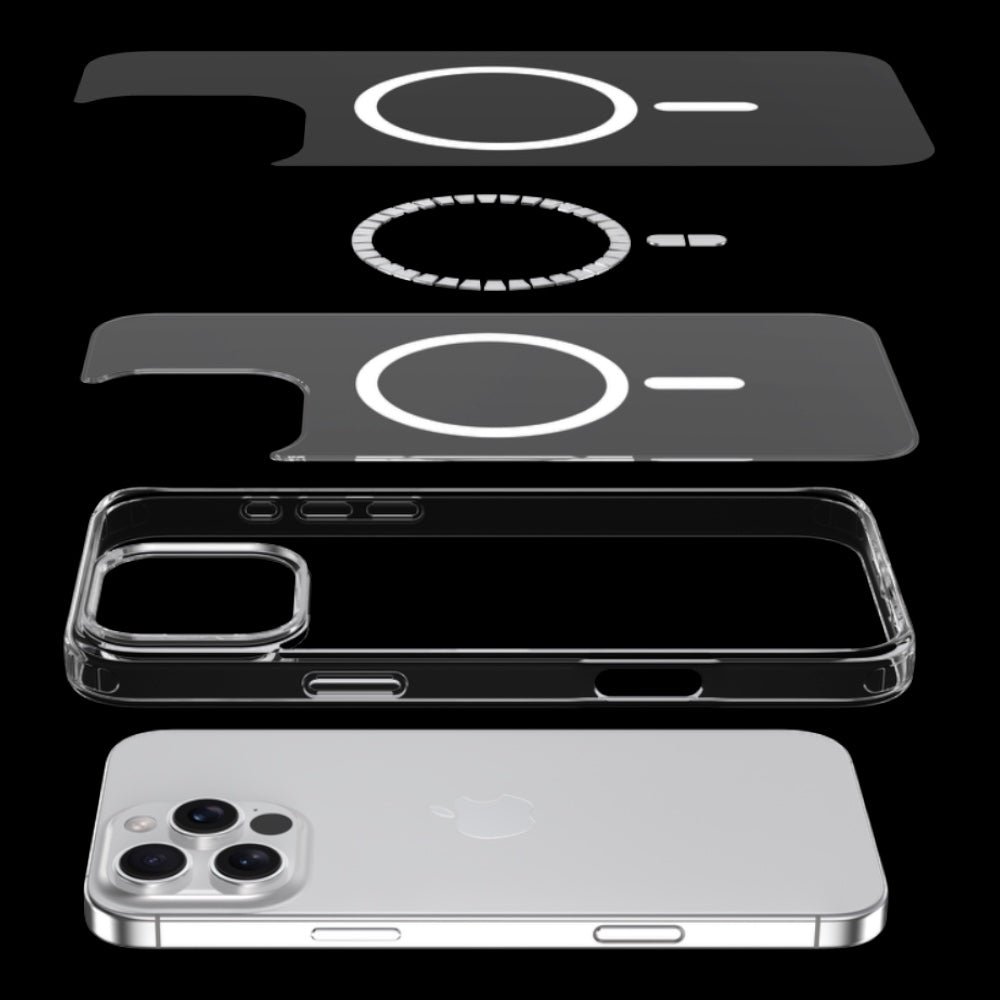 Estuche Devia MagSafe iPhone 16 Plus Pure Clear Magnetic Shockproof Case Color Transparente — foto 4