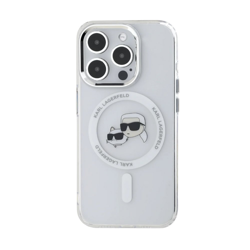 Estuche Karl Lagerfeld Hc MagSafe Iml Metal Kc Heads White iPhone 16 Pro Max — foto 2