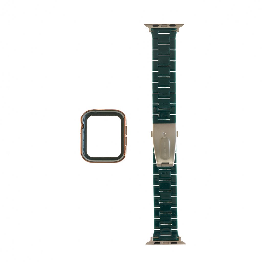 Accesorio Generico Pulsera con Bumper de Diamantes Apple Watch 41 Mm Color Verde Marfil — foto 3