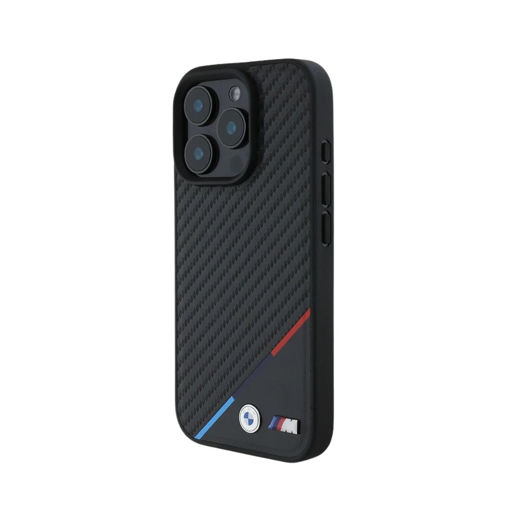 BMW Hc M MagSafe Pu Carbon Tricolor Line Black iPhone 16 Pro Max — foto 3