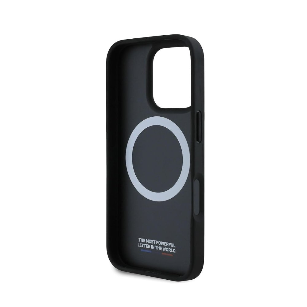 BMW Hc M MagSafe Pu Carbon Tricolor Line Black iPhone 16 Pro Max — foto 4