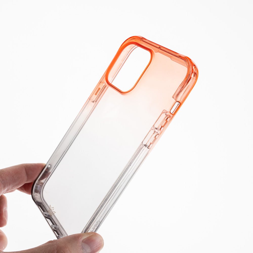 Estuche Clásico el Rey Marco Degrade Apple iPhone 14 Pro Color Naranja / Gris — foto 3