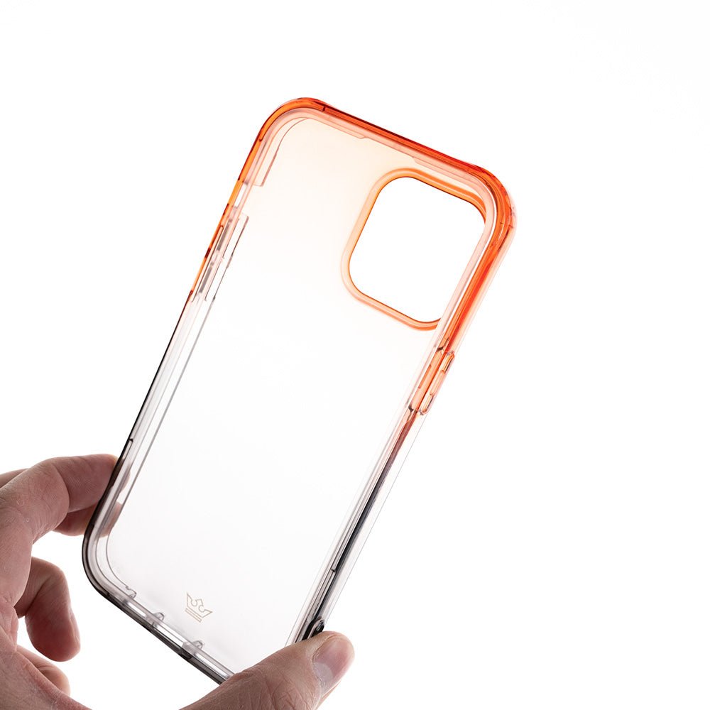 Estuche Clásico El Rey Marco Degrade Apple iPhone 14 Plus Color Naranja / Gris — foto 2