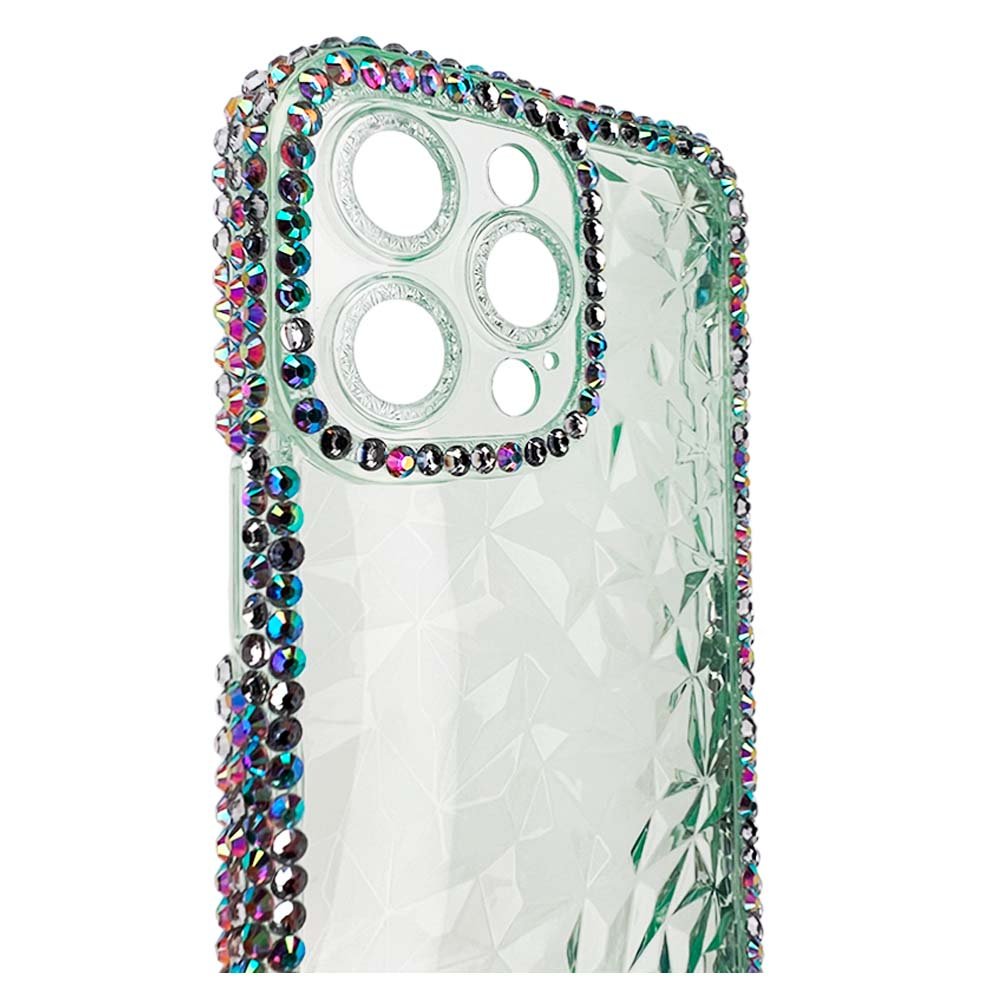 Estuche El Rey Marco iPhone 12 Pro Max Diamantes Transparente Color Verde — foto 3