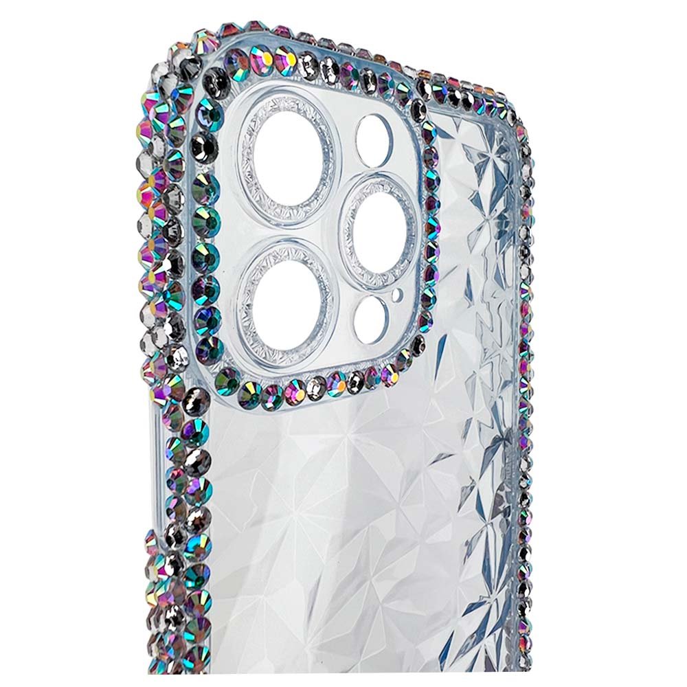 Estuche el Rey Marco iPhone 12 Pro Max Diamantes Transparente Color Celeste — foto 3