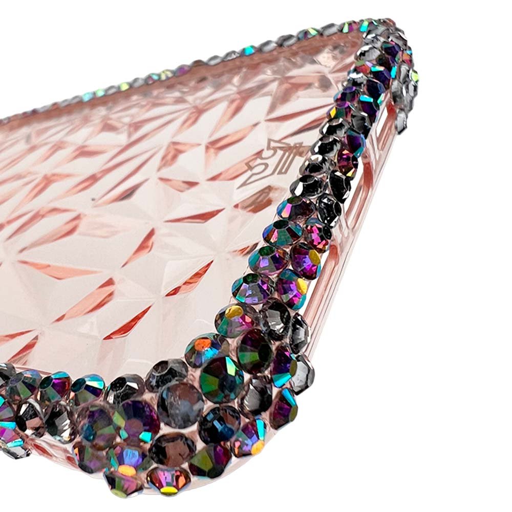 Estuche El Rey Marco iPhone 14 Pro Max Diamantes Transparentes Color Rosado — foto 4