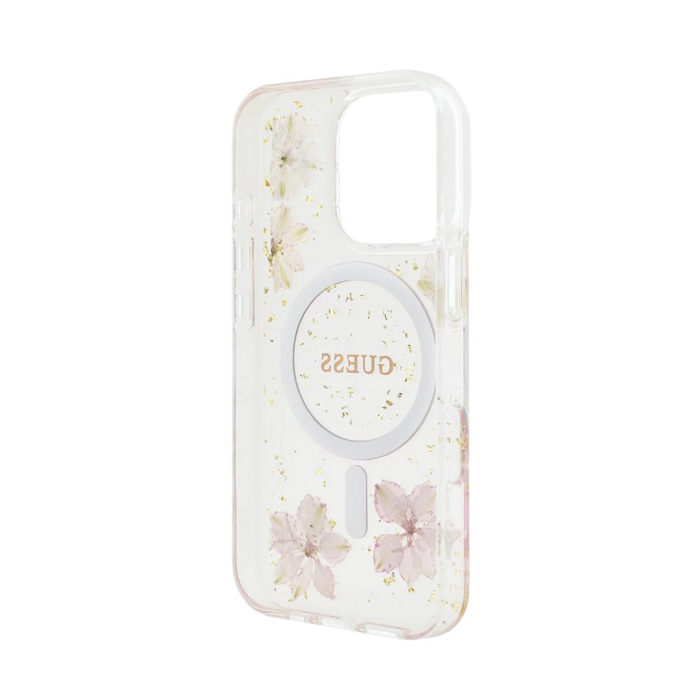 GUESS Hc MagSafe Resin Flowers Pink iPhone 16 Pro — foto 3