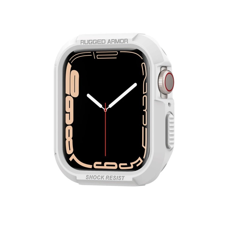 Estuche Watch Bumper Spigen Rugged Armor Apple 44 / 45 Mm Color Blanco