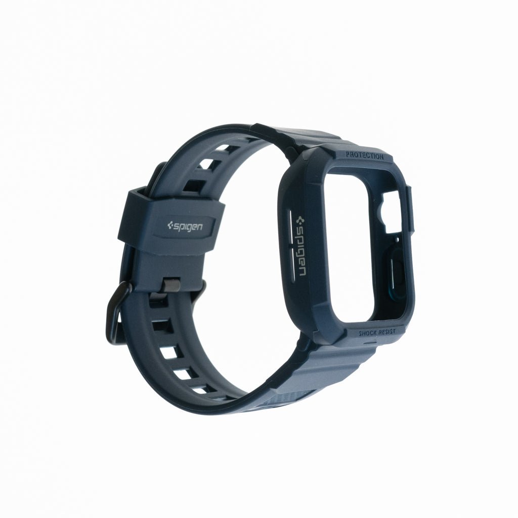 Estuche Spigen Rugged Armor Pro (bumper y Pulsera) 40 Mm 41 Mm Color Azul