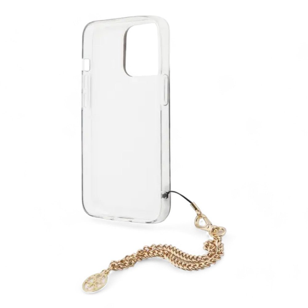 Estuche GUESS Hard Case iPhone 13 Pro Hard Case Leopard Print Leopard Print And Stripe With Charm Chain Color Multicolor — foto 3