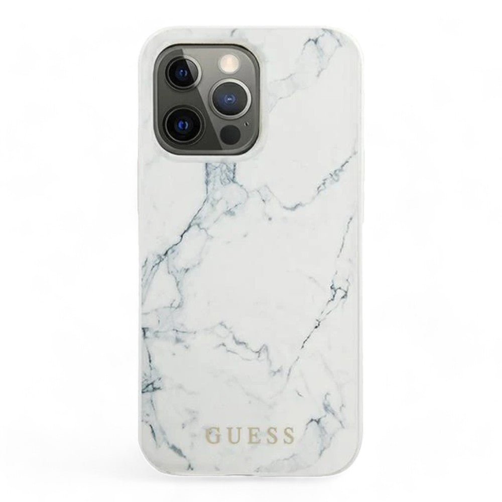 Estuche GUESS Hard Case iPhone 13 Pro Hard Case White Pc/tpu Marble Design Color Blanco — foto 2