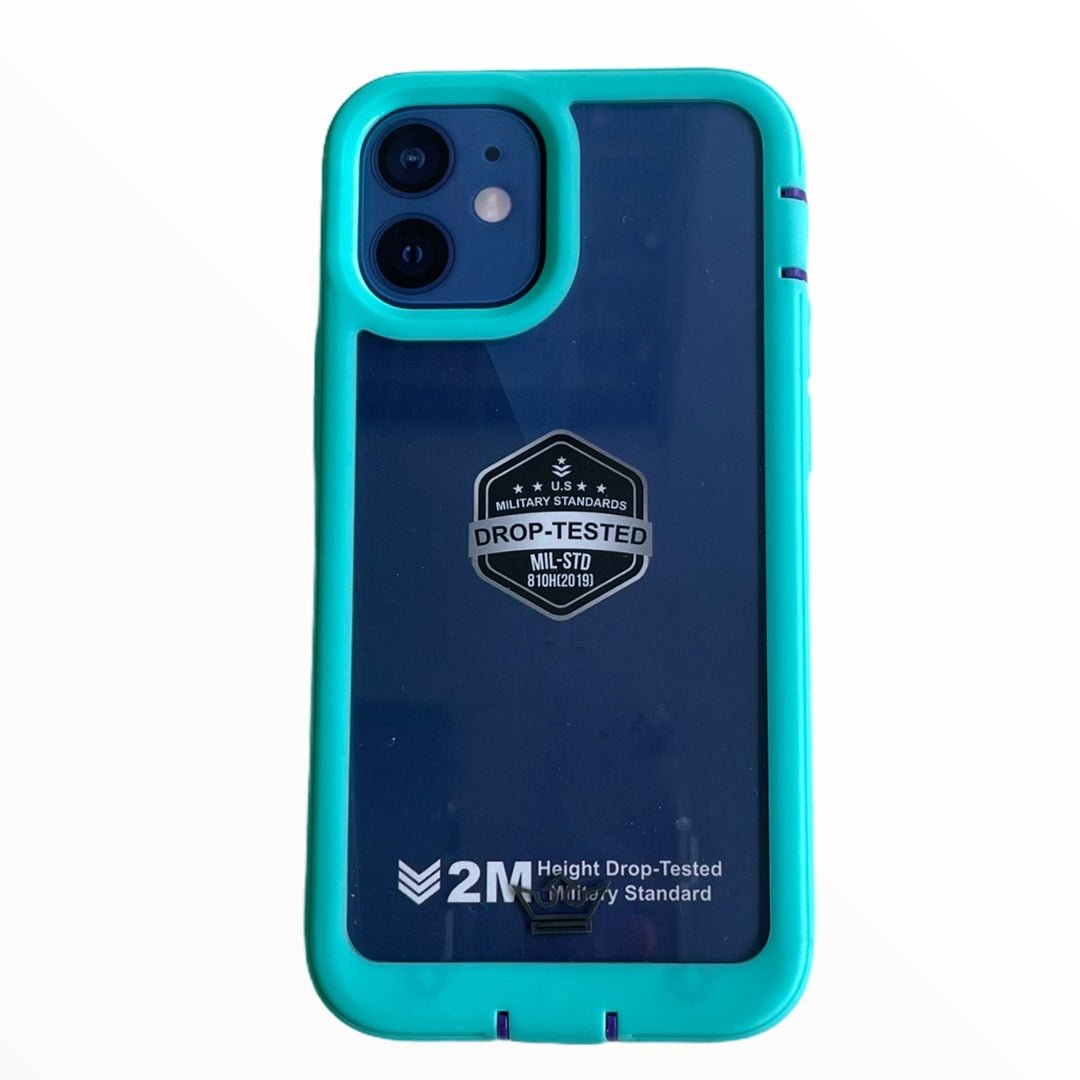 Estuche Protección El Rey Warrior a Prueba de Impactos Apple iPhone 12 Mini Color Turquesa