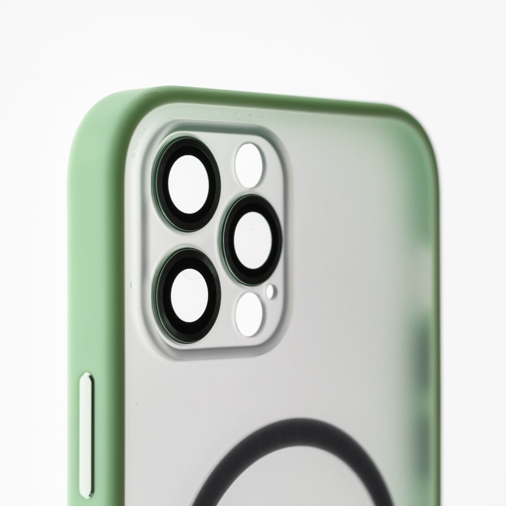 Estuche Vidrio Templado el Rey MagSafe con Marco de Vidrio Templado de Cámara Trasera Apple iPhone 12 Pro Max Color Verde — foto 2