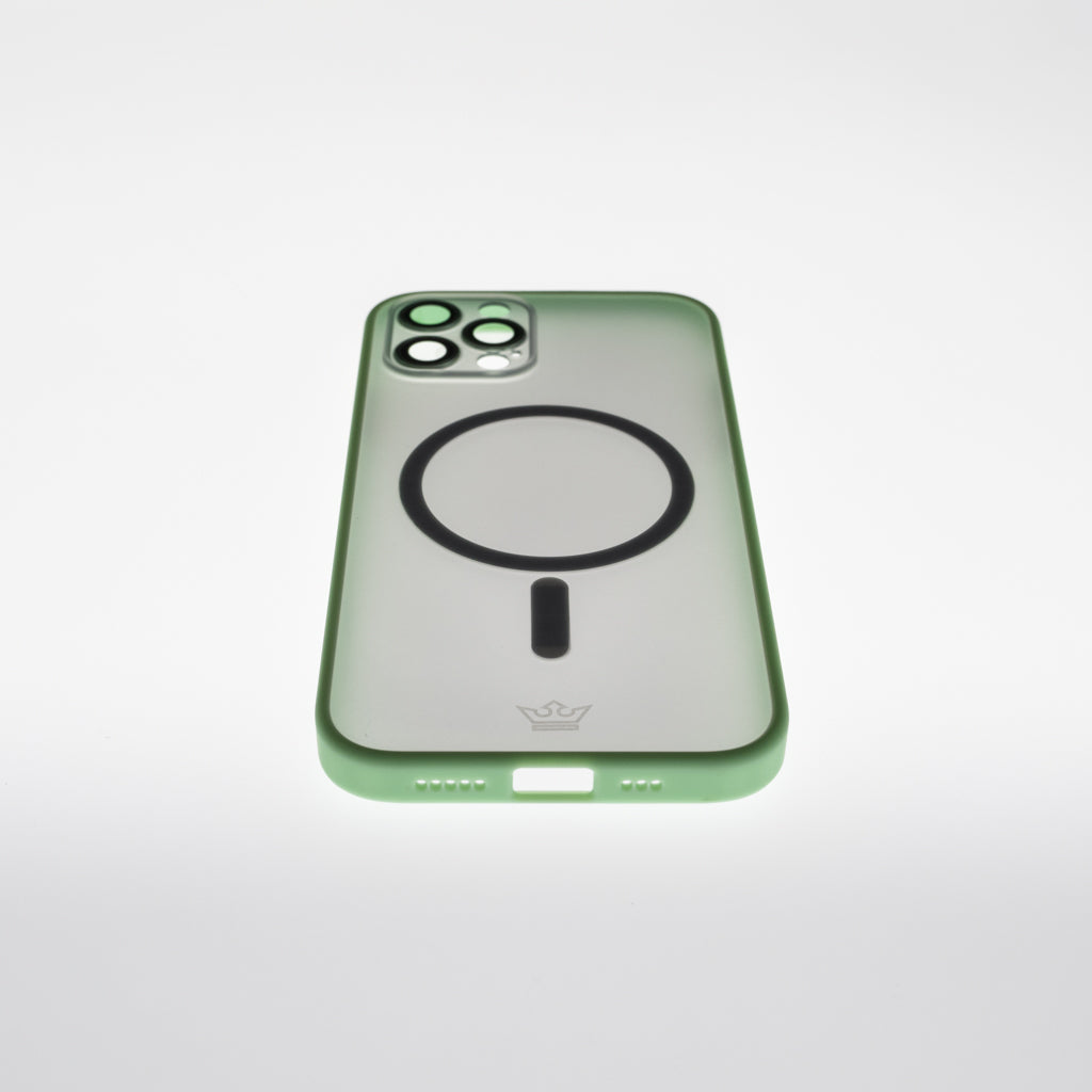 Estuche Vidrio Templado el Rey MagSafe con Marco de Vidrio Templado de Cámara Trasera Apple iPhone 12 Pro Max Color Verde — foto 5