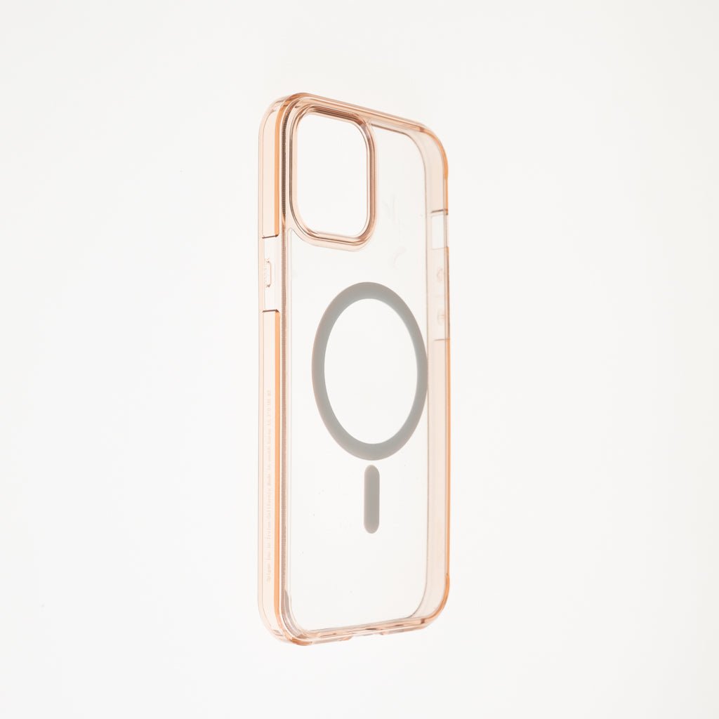 Estuche Clásico Spigen MagSafe Marco Apple iPhone 12 Pro Max Color Rosado / Transparente — foto 3