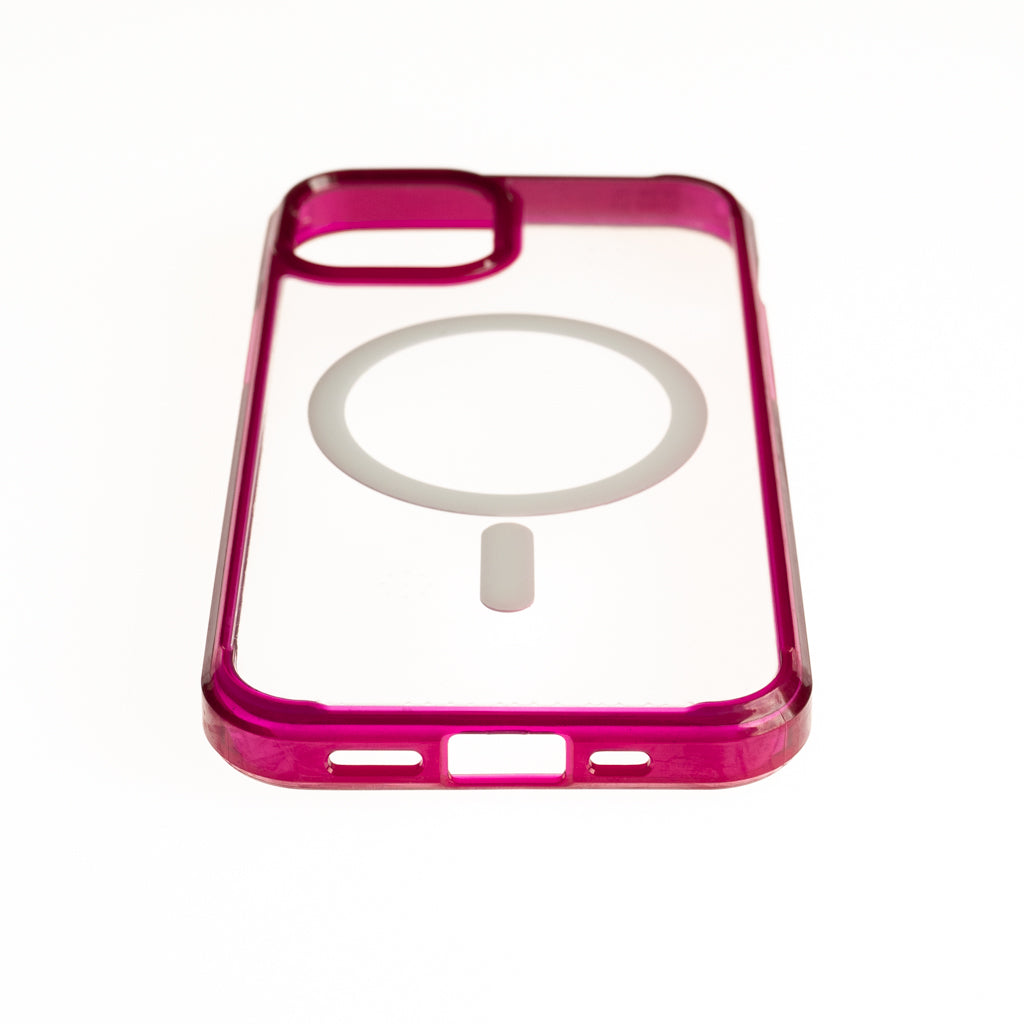 Estuche Clásico Spigen MagSafe Marco Apple iPhone 12 Pro Max Color Rosado / Transparente — foto 6