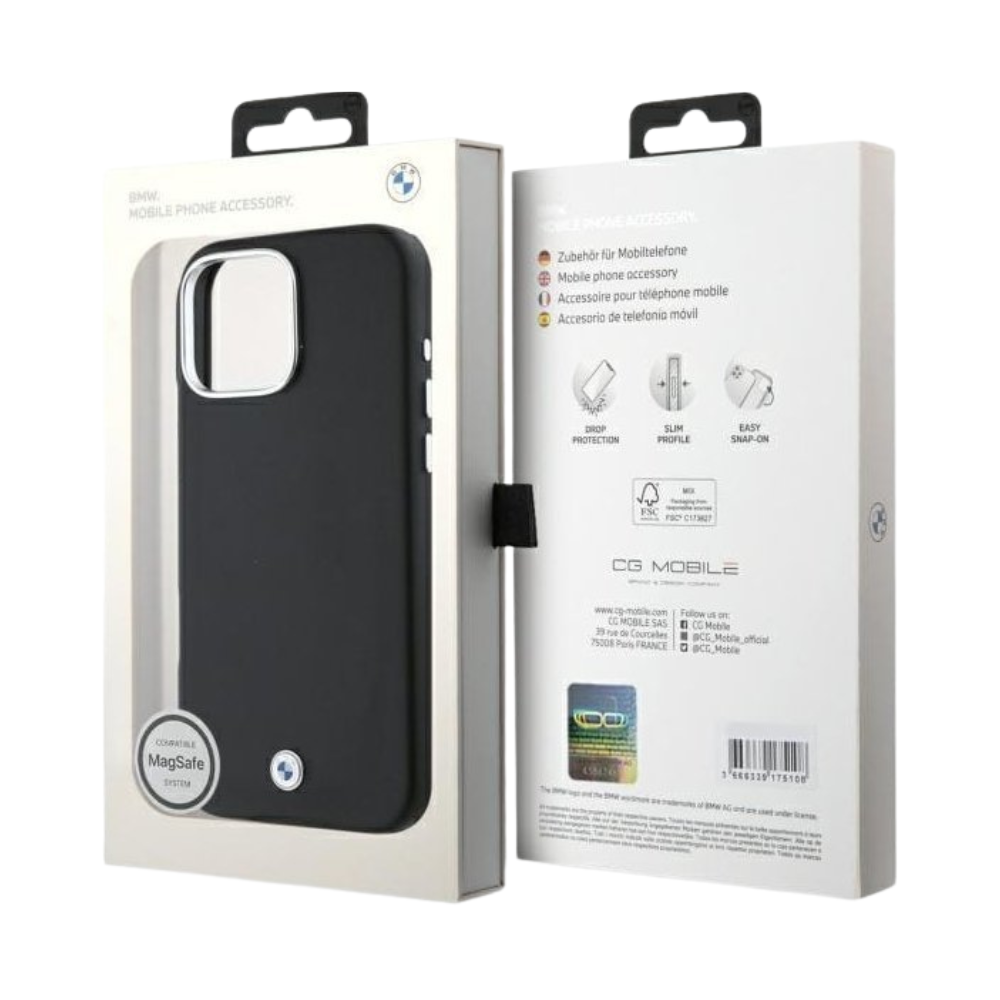 BMW Hc Sign MagSafe Pu Full Wrapped Metal Black iPhone 16 Pro Max — foto 4