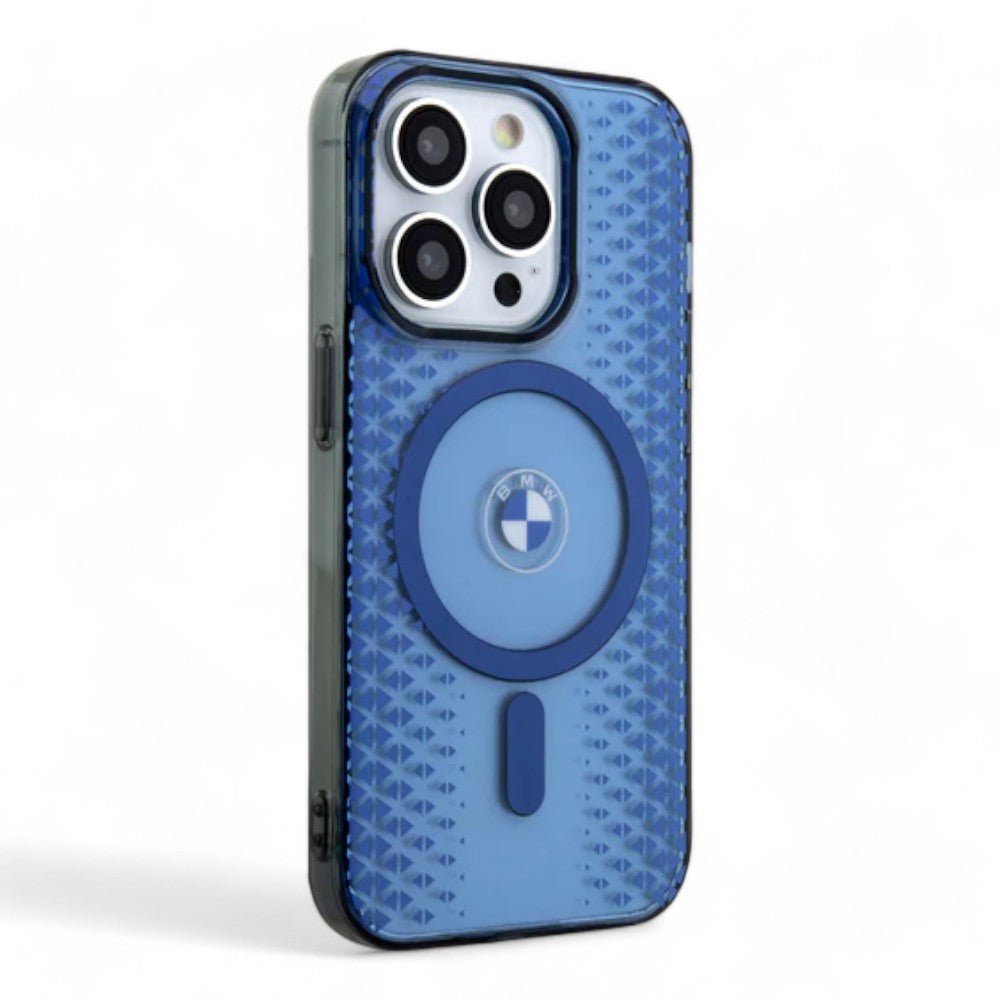 Estuche Bmw MagSafe iPhone 15 Pro Pc/tpu Blue Hard Case MagSafe Signature Iml Track Color Azul — foto 3