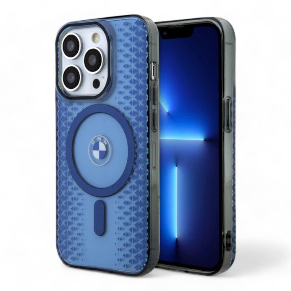 Estuche Bmw MagSafe iPhone 15 Pro Pc/tpu Blue Hard Case MagSafe Signature Iml Track Color Azul