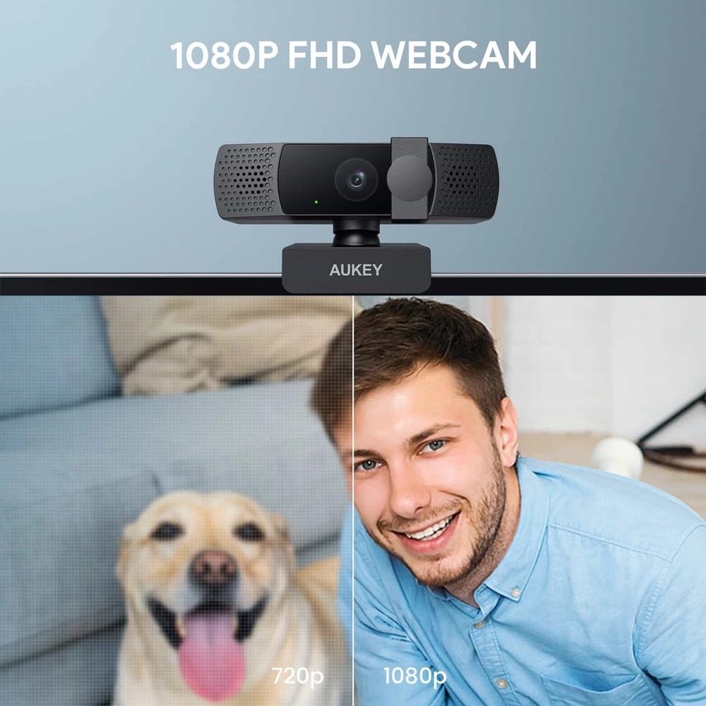 Gadget Aukey Webcam Cámara para Computadora de 1080p con Enfoque Automático Color Negro — foto 3